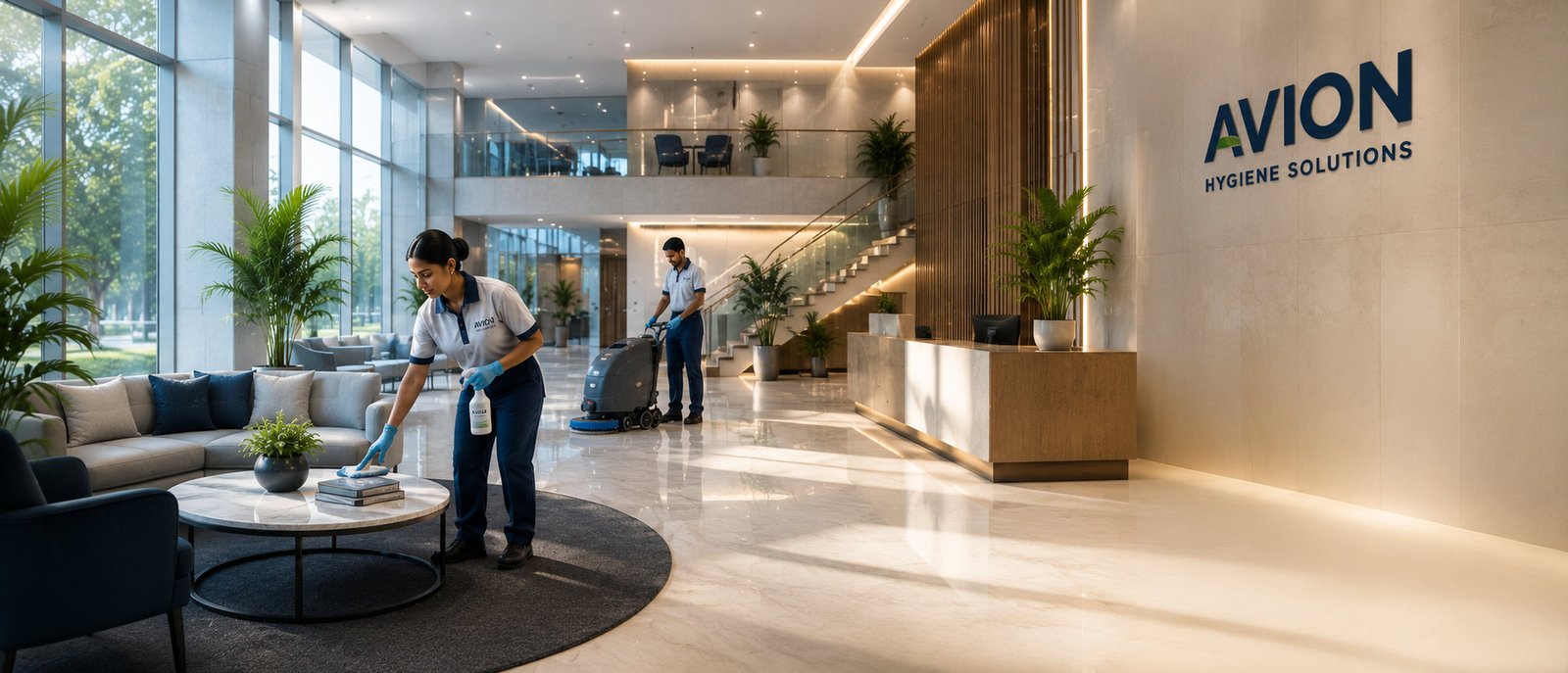 Clean, well-maintained professional interior representing Avion's focus on hygiene